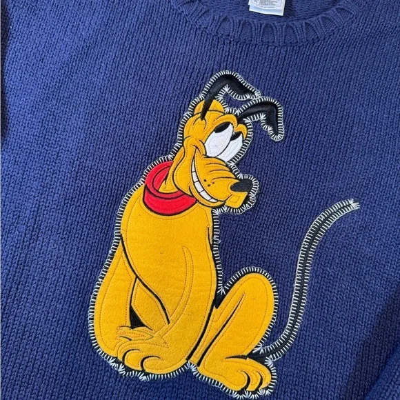 Vintage Disney Pluto Navy Sweater - Picture 3 of 8